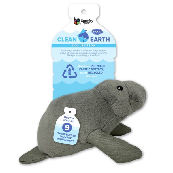 Spunky Pup Clean Earth Plush Manatee