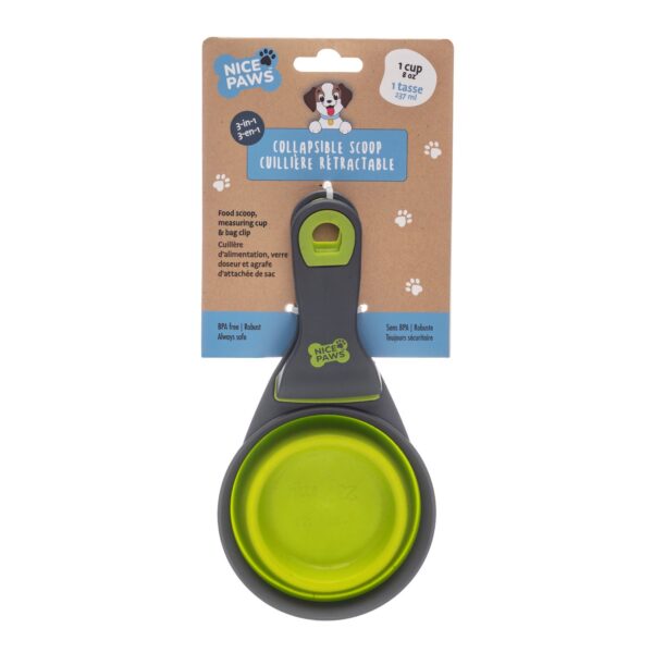 Nice Paws 3- 1 Food Collapsible Scoop 1 cup / 236ml / 8 oz.
