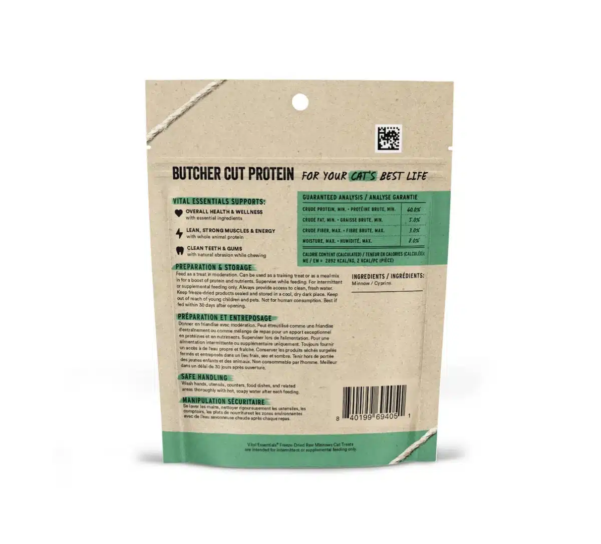 Vital Essentials Minnows Freeze-dried Cat Treats 0.5 oz - Image 3