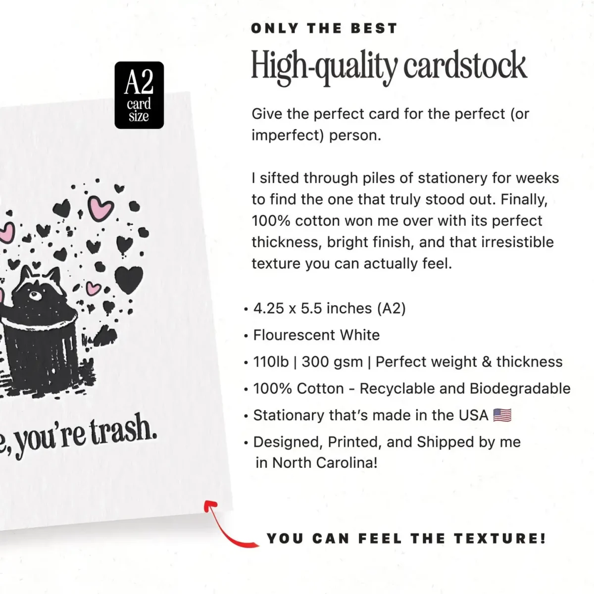 To Me You're Trash - Couples Greeting Card - Image 3