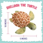 Snugarooz Shelldon the Turtle Plush Dog Toy 10" - Image 2