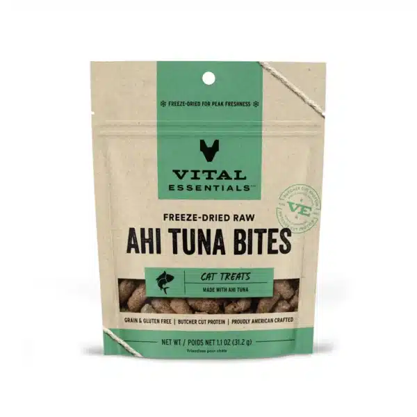 Vital Essentials Ahi Tuna Bites Freeze-dried Cat Treats 1.1 oz