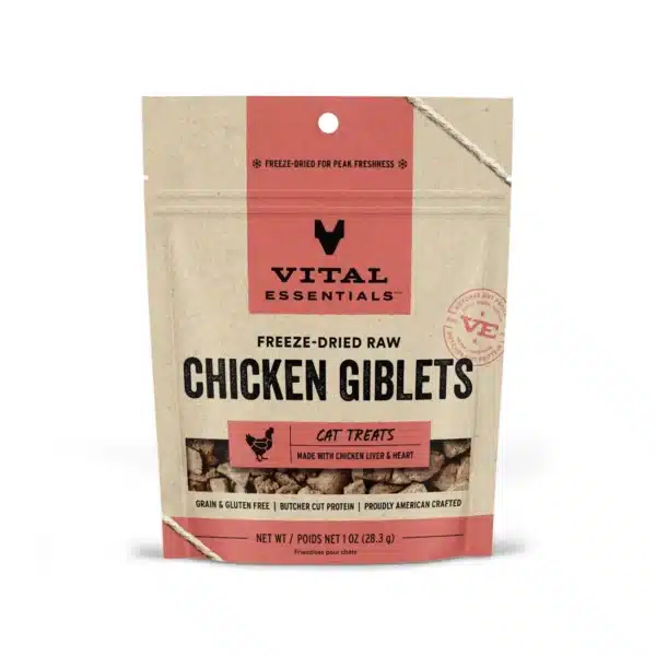 Vital Essentials Chicken Giblets Freeze-dried Cat Treats 1 oz