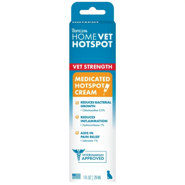 Tropiclean Home Vet Hot Spot Cream, 1 oz