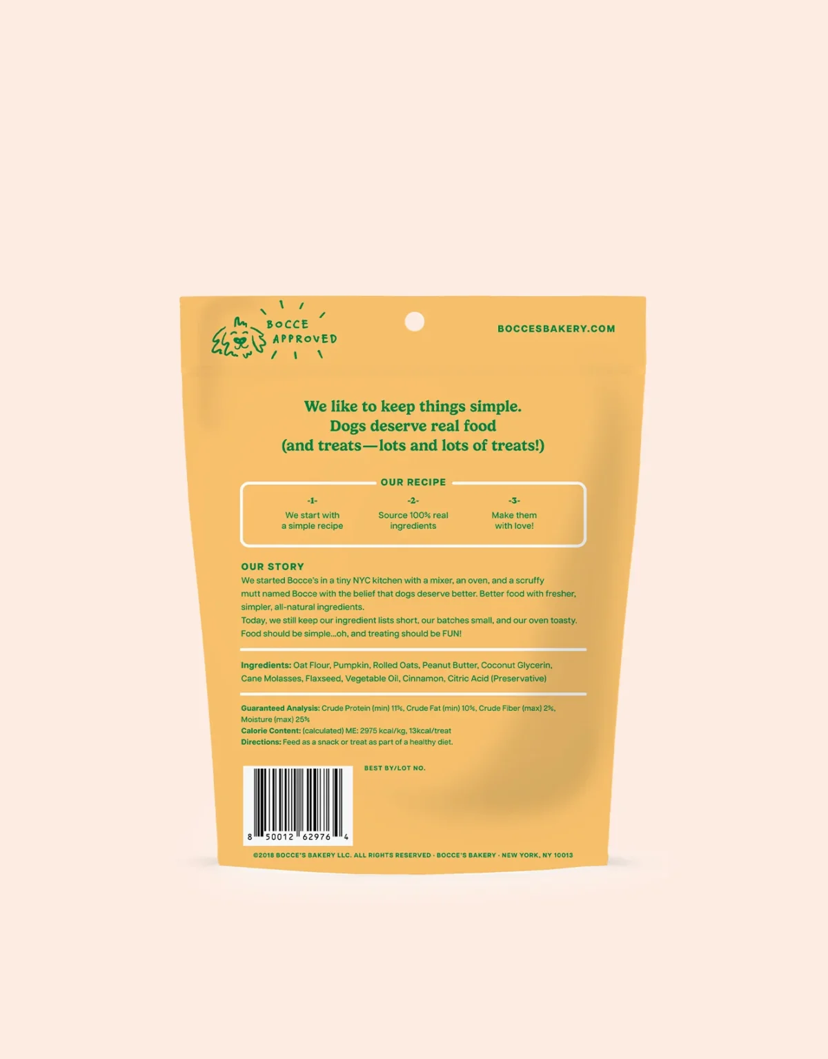 Bocce's Bakery Pumpk'n Spice Soft & Chewy Dog Treats 6oz - Image 3