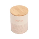 Pet Treat Storage Canister - White Swan & Gold - Set of 2 - Image 6