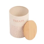 Pet Treat Storage Canister - White Swan & Gold - Set of 2 - Image 4