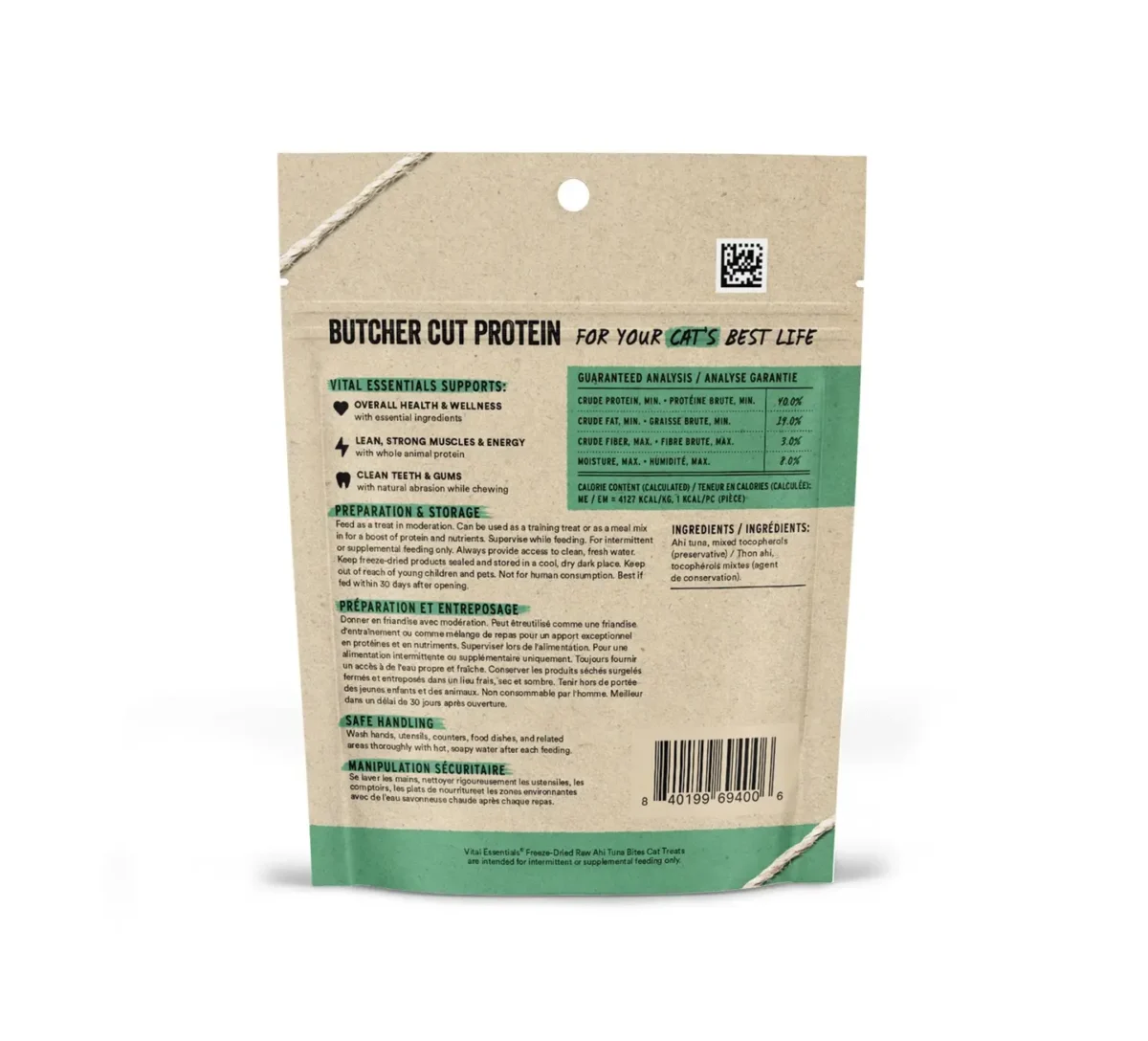 Vital Essentials Ahi Tuna Bites Freeze-dried Cat Treats 1.1 oz - Image 3