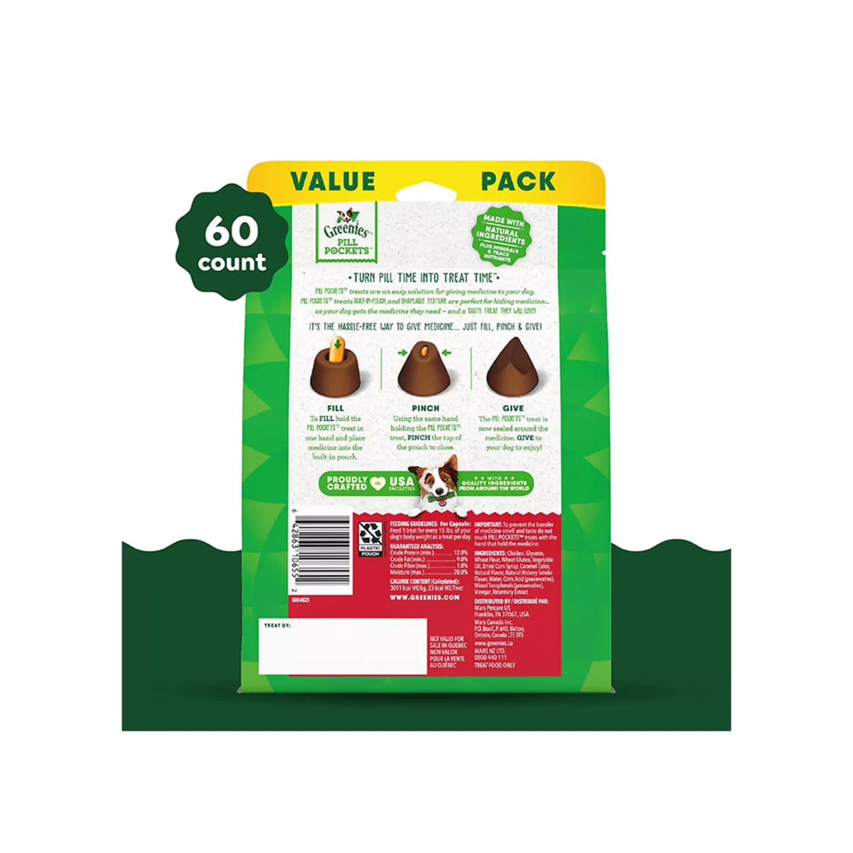 Greenies Value Pack Pill Pockets for Dogs Capsule - Hickory Smoke, Pack of 60 - Image 2
