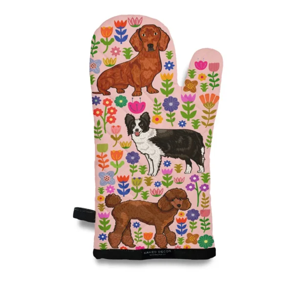 Spring Puppy Dogs Oven Mitt