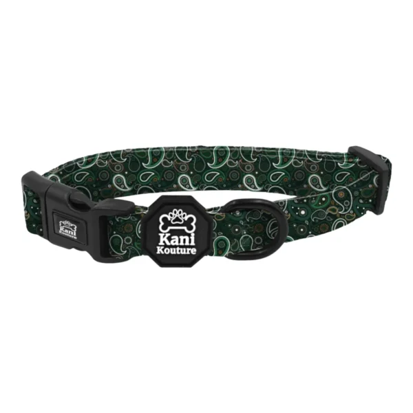 Green Paisley - Adjustable Collar