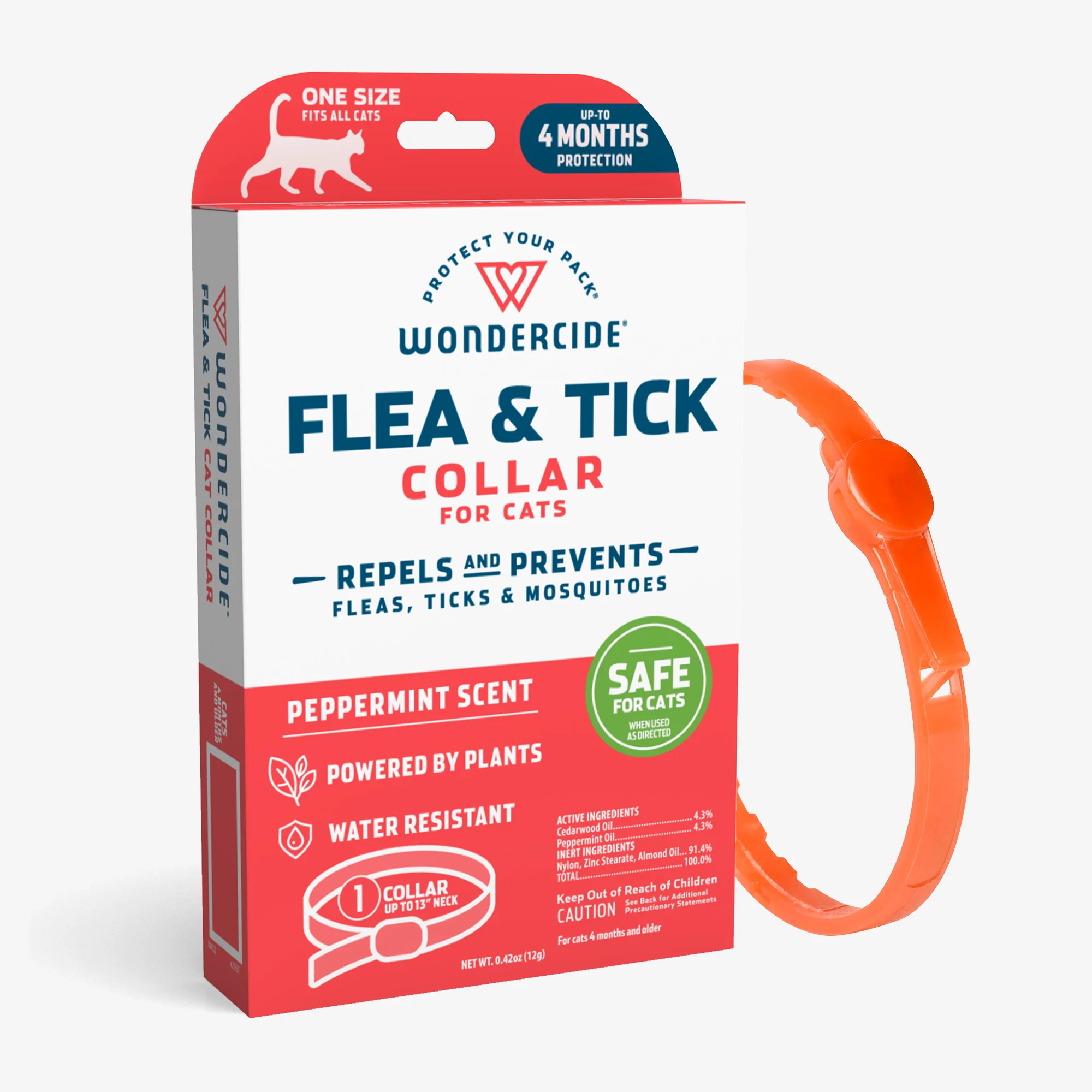 CAT-COLLAR-group Wondercide Flea & Tick Collar for Cats One Size - Peppermint Scent - Image 1