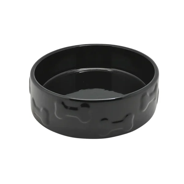 Manor Black Dog Bones Pet Bowl