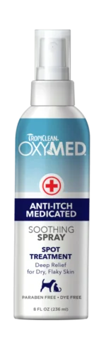 TropiClean OxyMed Medicated Anti-itch Spray for Dogs & Cats, 8oz