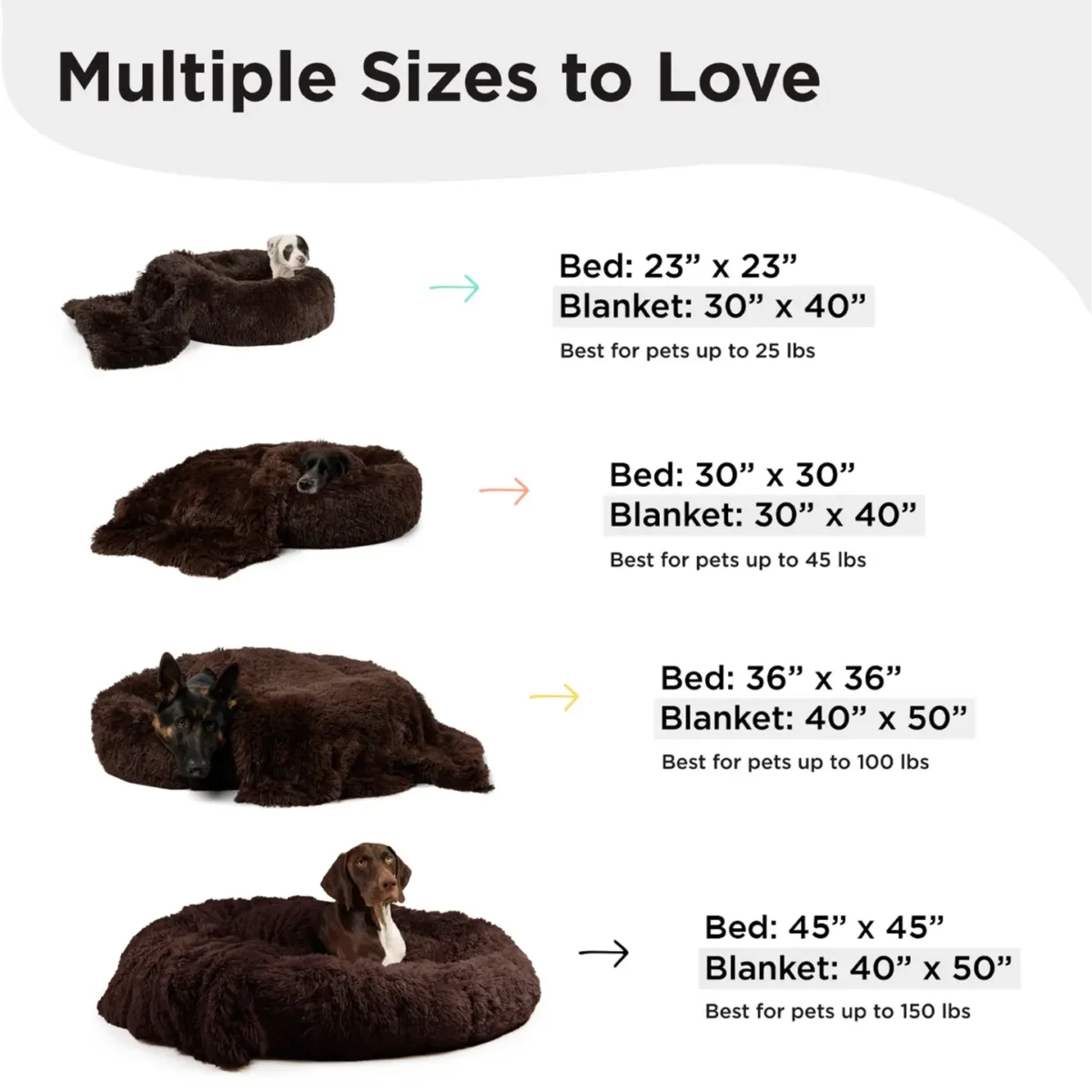Donut Shag Bundle Bed and Blanket Dark Chocolate Color 23"x23" - Image 5