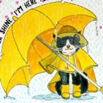 Rain or Shine Cat - Thinking of You Card - Image 2