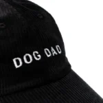 Black Corduroy Dog Dad Hat - Image 3
