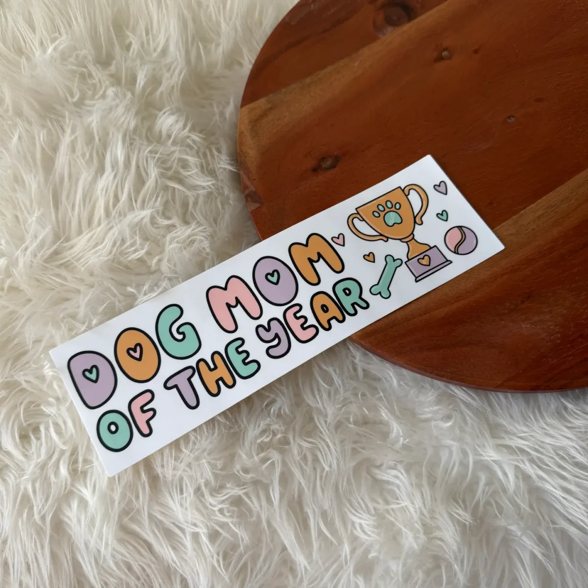 "Dog Mom of the Year" Bumper Sticker - Image 2