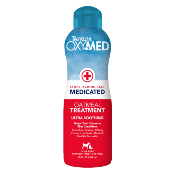 TropiClean OxyMed Medicated Anti-Itch Treatment Rinse for Pets, 20oz