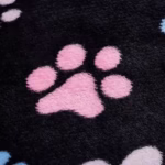 ETHICAL/SPOT Snuggler Blanket Rainbow Pawprints Black - Image 4