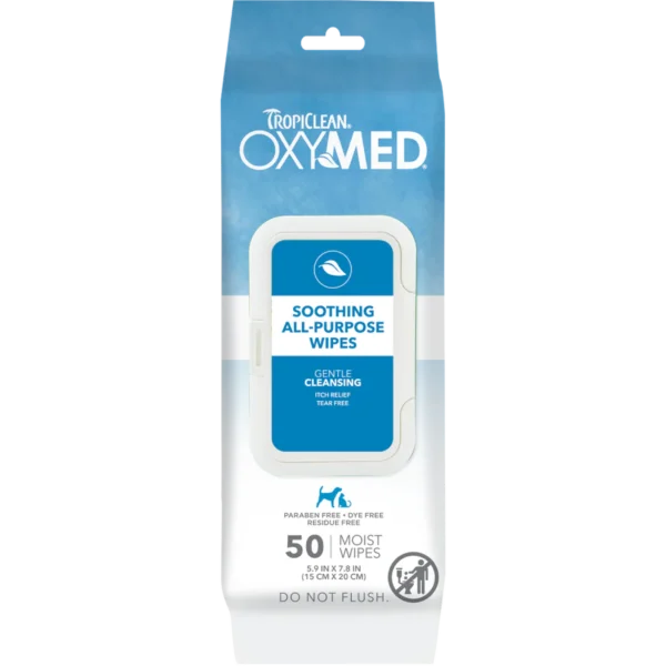 TropiClean OxyMed Soothing Relief Wipes for Pets