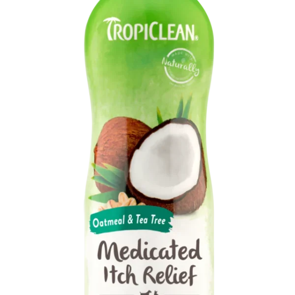 TropiClean Oatmeal & Tea Tree Medicated Itch Relief Shampoo for Pets 20oz