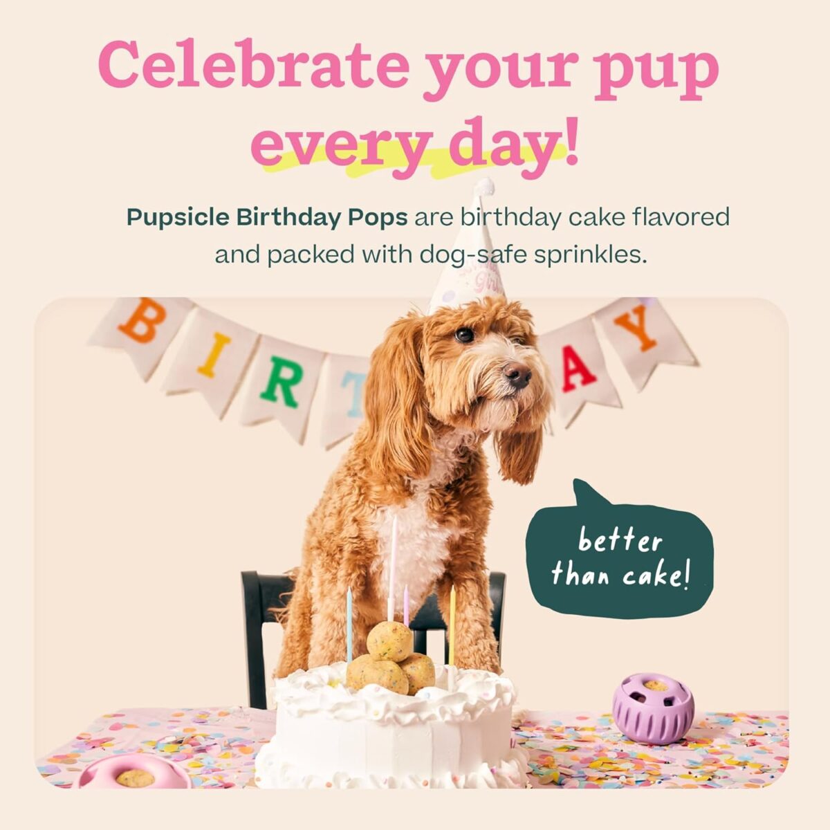 Pupsicle Birthday Refill Pops - PB & Cake Flavor - Image 3