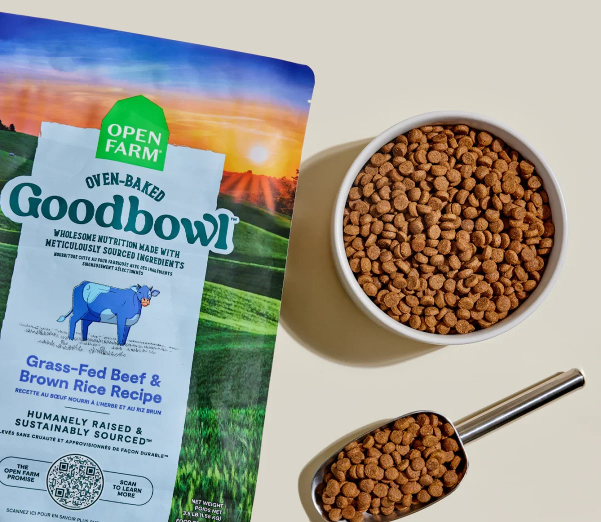 Open Farm Goodbowl™ Grass-Fed Beef & Brown Rice Dog Kibble - Image 4