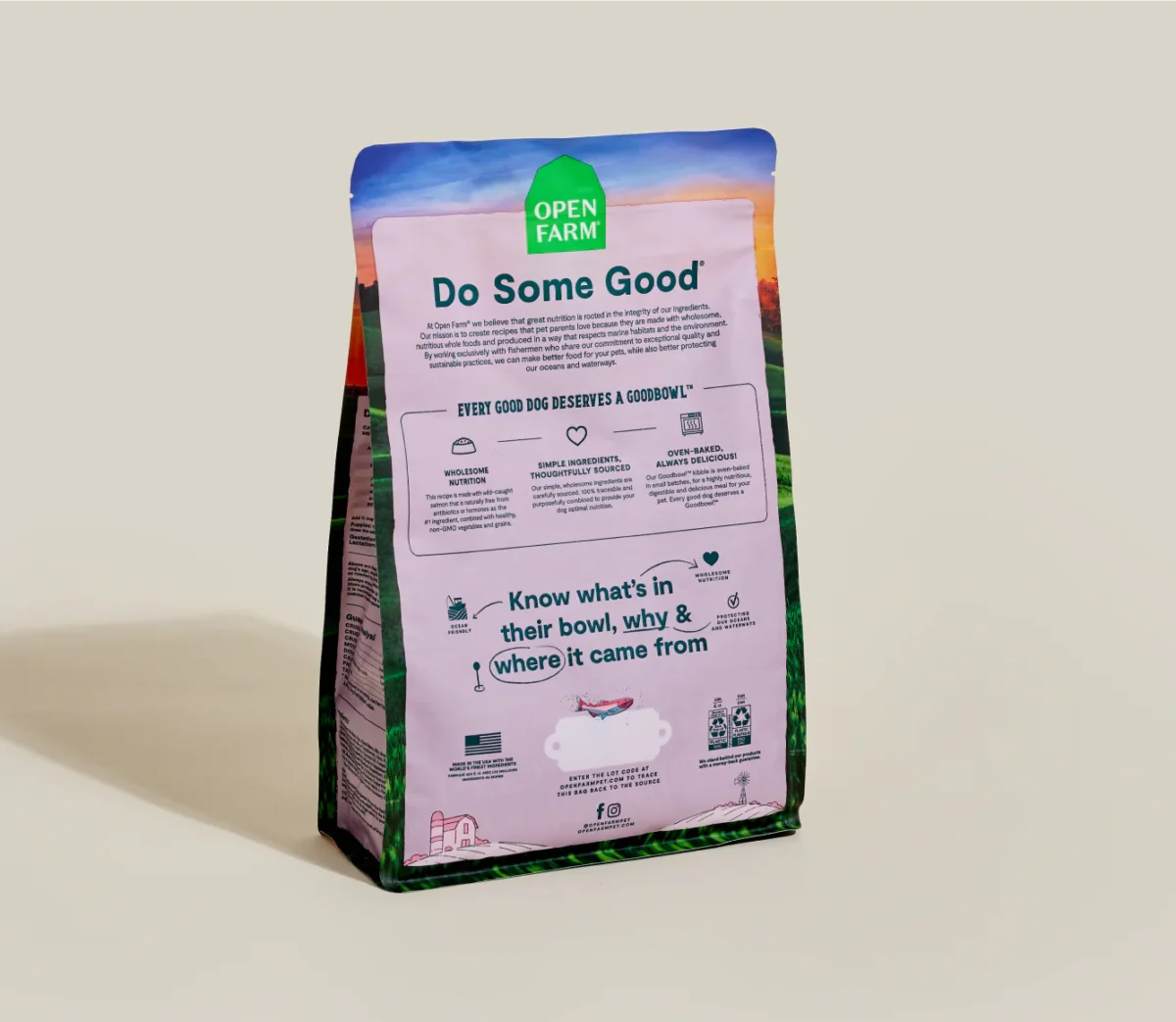 Open Farm Goodbowl™ Wild-Caught Salmon & Brown Rice Dog Kibble - Image 3