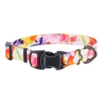 Sherbet Blooms Floral Inspire Adjustable Fashion Dog Collar