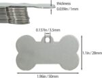 Stainless Steel Bone Shaped Tag - Image 2