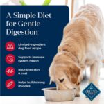Salmon Recipe Blue Buffalo Basics Adult Dry Dog Food, Skin & Stomach Care, Limited Ingredient Diet for Dogs, 4lb bag - Image 3