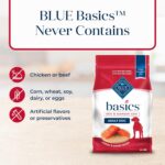 Salmon Recipe Blue Buffalo Basics Adult Dry Dog Food, Skin & Stomach Care, Limited Ingredient Diet for Dogs, 4lb bag - Image 6