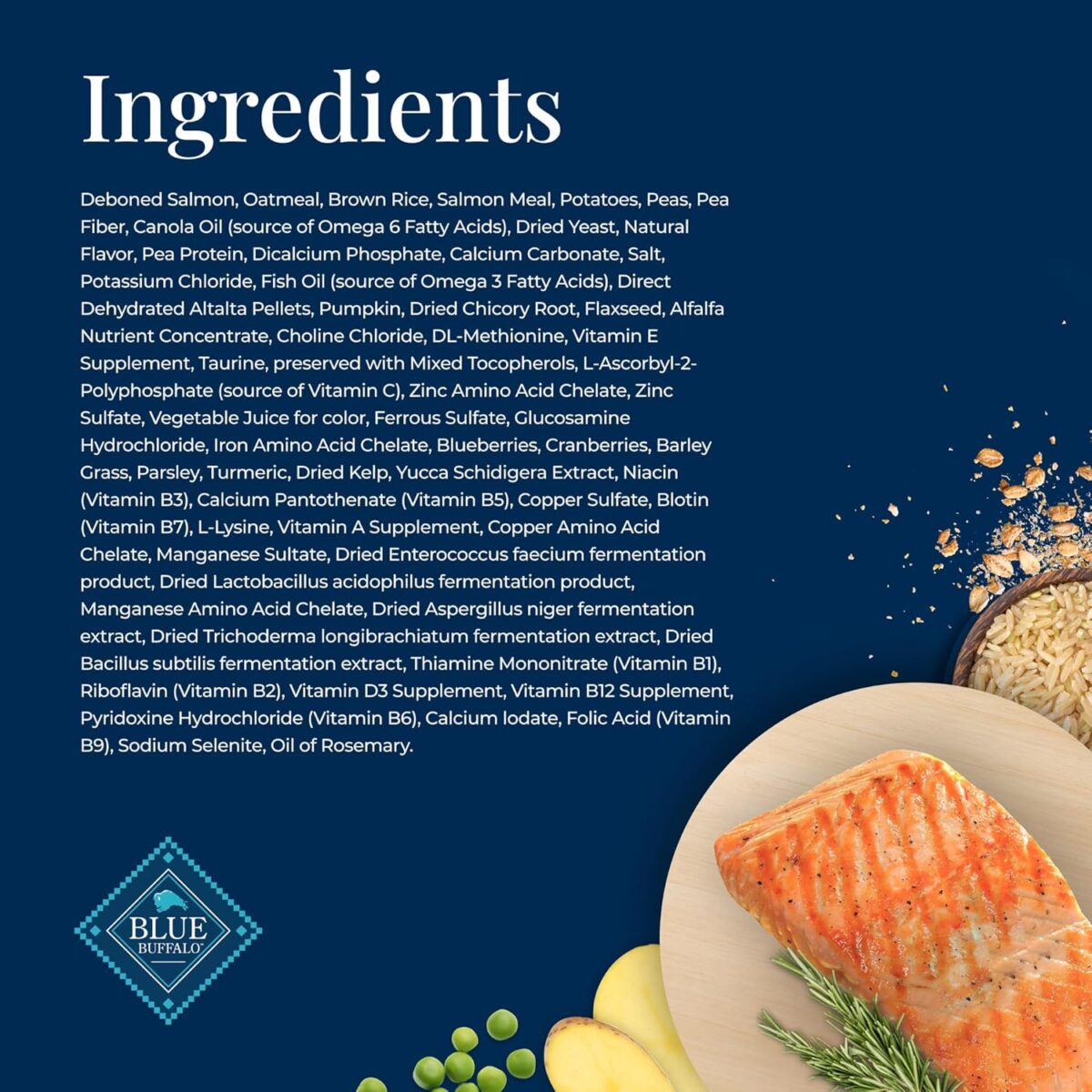 Salmon Recipe Blue Buffalo Basics Adult Dry Dog Food, Skin & Stomach Care, Limited Ingredient Diet for Dogs, 4lb bag - Image 5