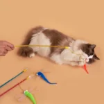 Orange Dragonfly Cat Teaser Wand - Image 3