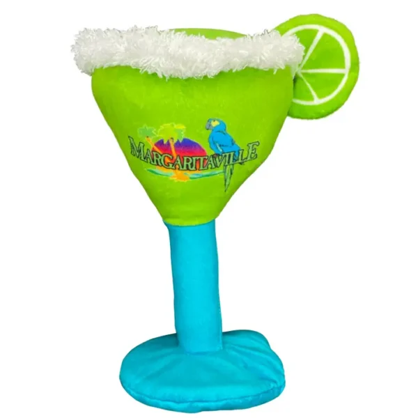 Margaritaville Margarita Glass Plush Dog Toy 8"