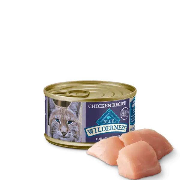 Blue Wilderness Adult Wet Cat Food Chicken Recipe, 3oz can
