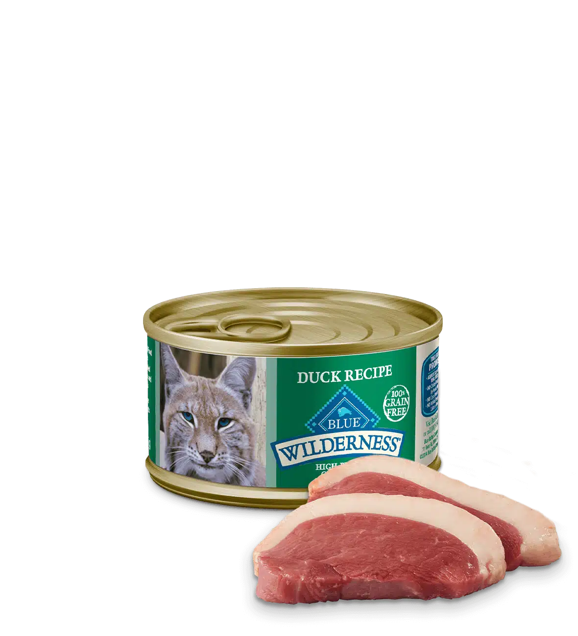 wild_cat_wet_adult_duck Blue Wilderness Adult Wet Cat Food Duck Recipe, 3oz can - Image 1