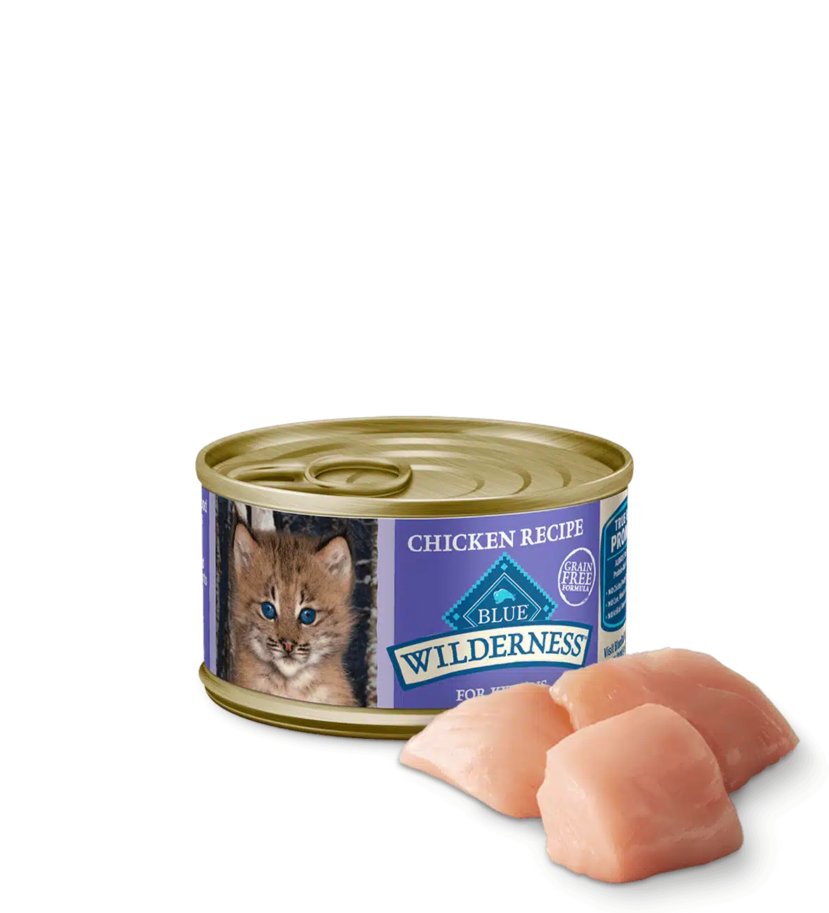 wild_cat_wet_kitten_chicken Blue Wilderness Kitten Wet Cat Food Chicken Recipe, 3oz can - Image 1