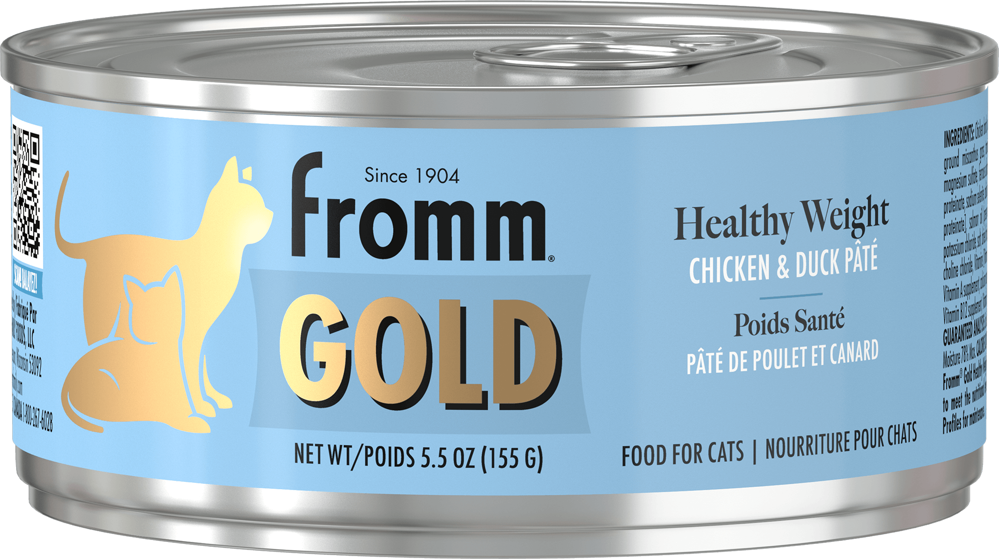LR_gold-cat-can-healthy-weight-chicken-duck-pate_5-5oz_072705133222 (1) Gold Healthy Weight Chicken & Duck Pâté Wet Cat Food - Image 1
