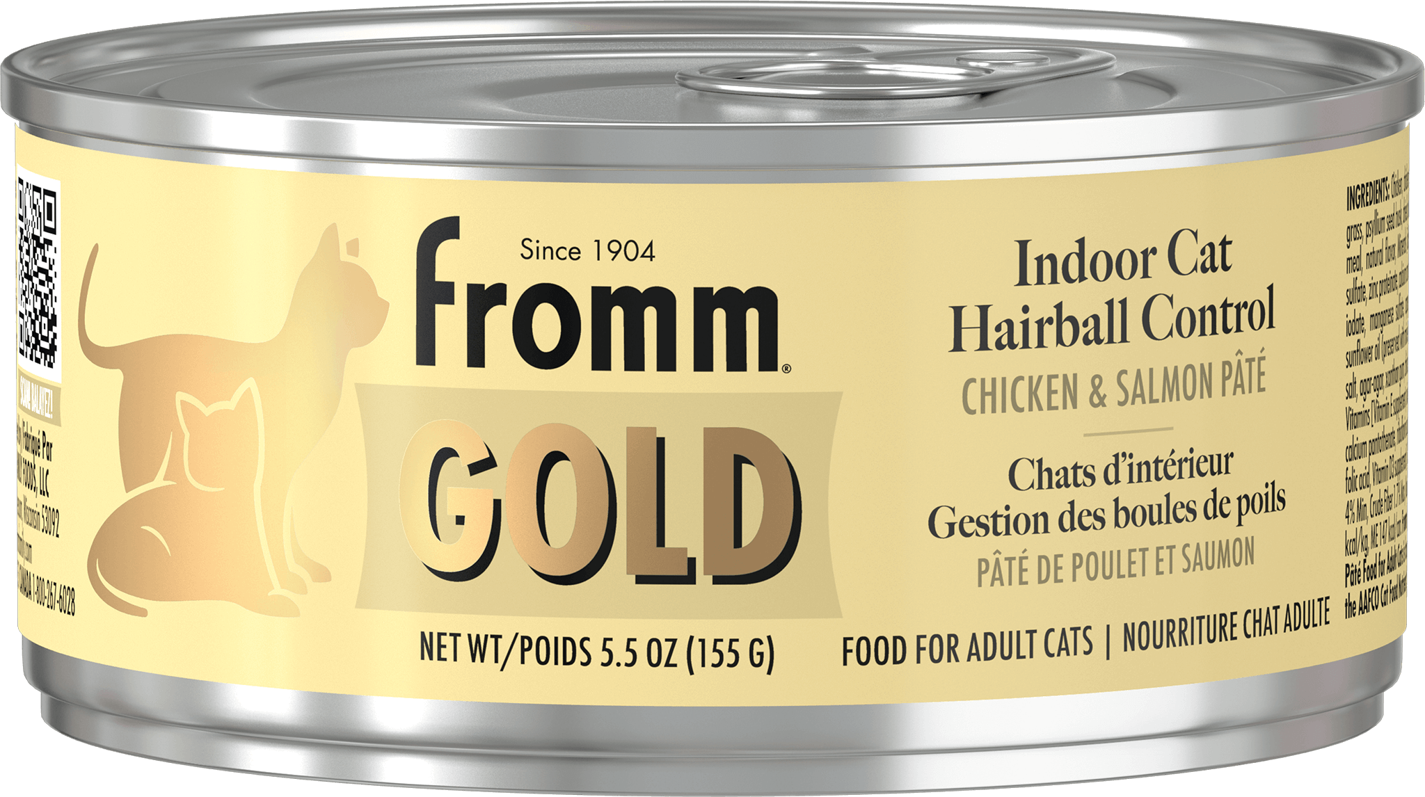 LR_gold-cat-can-indoor-cat-chicken-salmon-pate_5-5oz_072705133246 Gold Indoor Cat Hairball Control Chicken & Salmon Pâté Wet Cat Food - Image 1