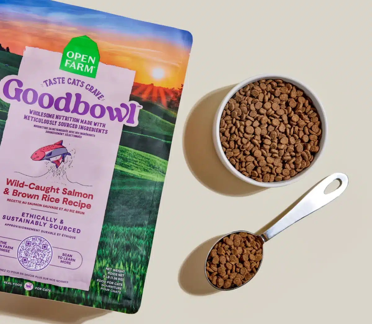Goodbowl™ Wild-Caught Salmon & Brown Rice Cat Kibble - Image 3