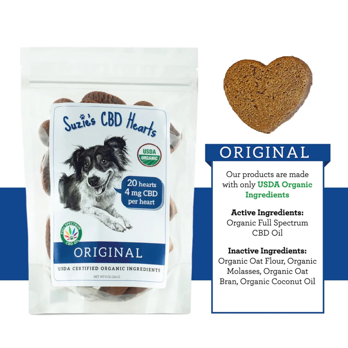 Suzie's CBD Treats 4 mg CBD Dog Treat Hearts - Image 3