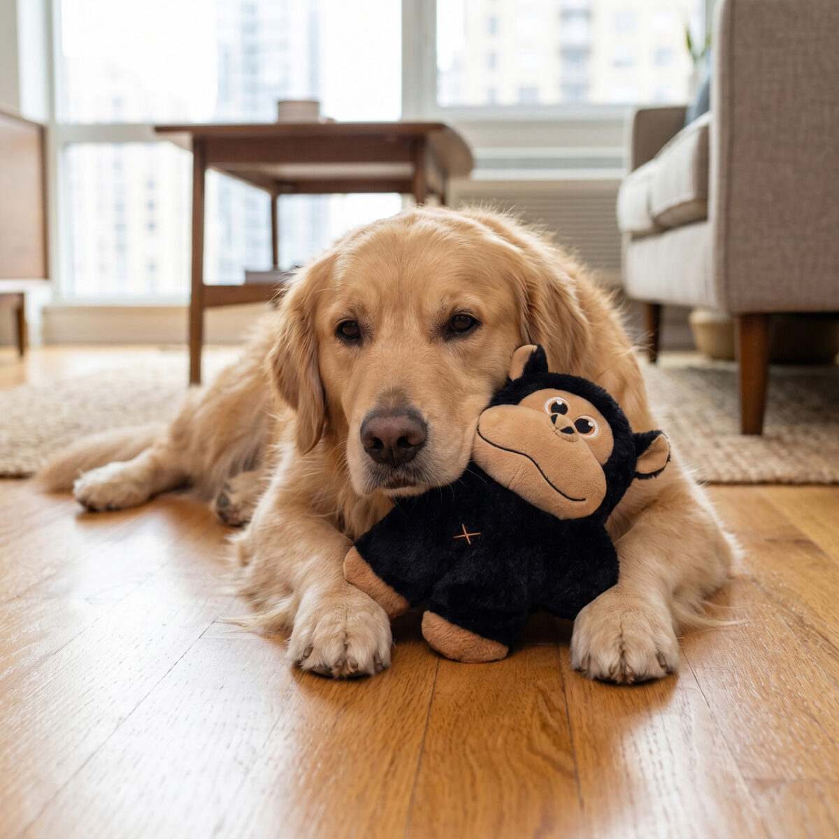 Snuzzles Gorilla Dog Toy Extra Large - Image 2