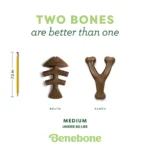 Bacon Wishbone/Fishbone Dog Toy, Medium, Pack of 2 - Image 5