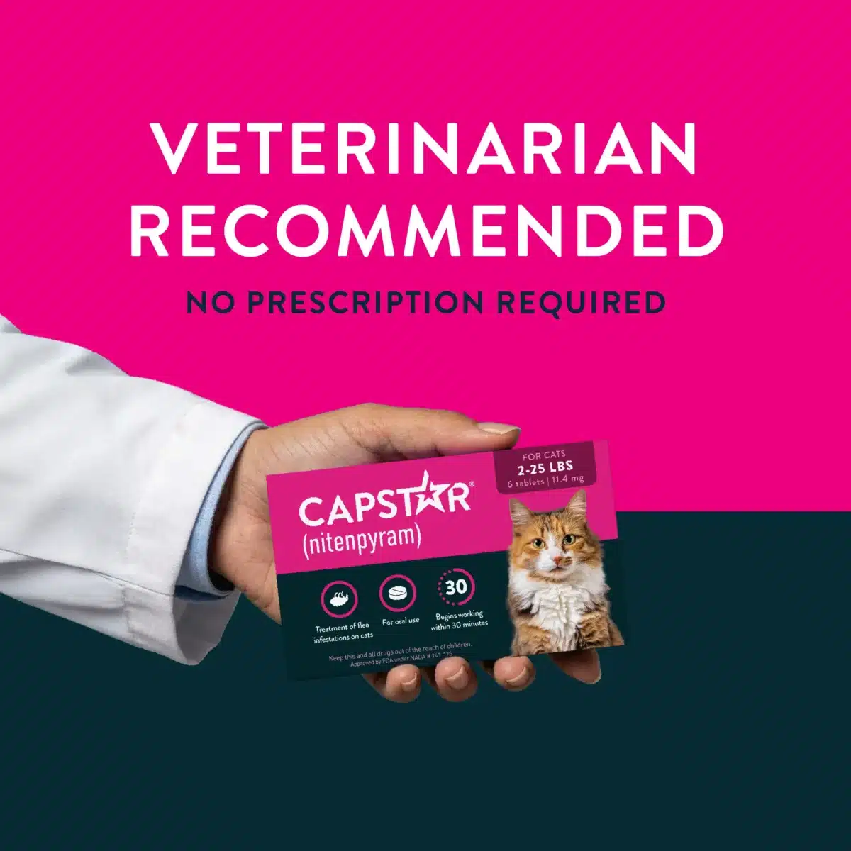 CAPSTAR® (nitenpyram) Oral Flea Treatment for Cats - 6 Doses - Image 5