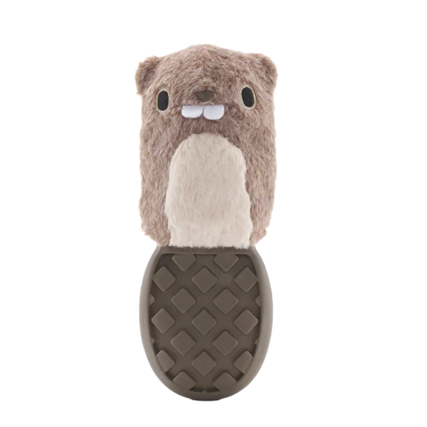 P.B. Beaver Super Chewer Durable 2-in-1 + Enrichment Dog Toy