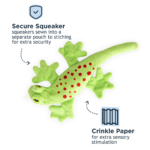 Stuffless Lizard Squeaker Dog Toy - Image 2
