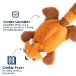 Stuffless Red Panda Squeaker Dog Toy - Image 3