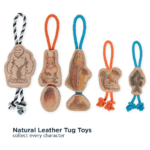 Natural Leather Chipmunk Tug Dog Toy 12" - Image 5